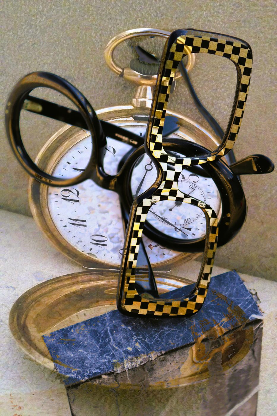 משקפיים וינטג' שעון סבא 00215 דרקר קולור