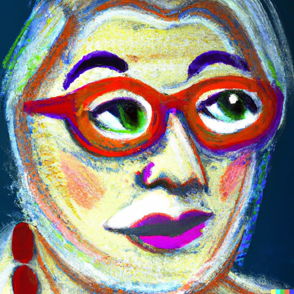 משקפיים וינטג' ואישה