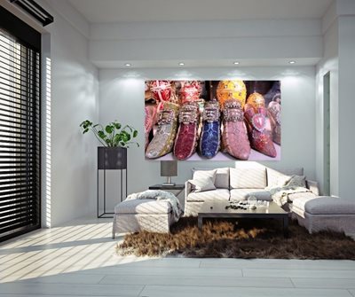 סלון בשילוב תמונה בגוון וורוד 0777 -41